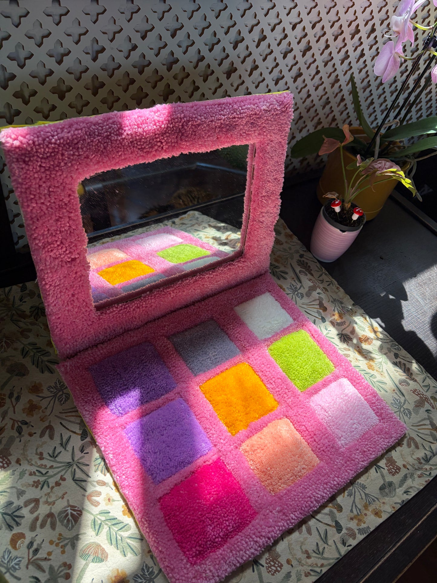Make up Palette Handmade Pink Mirror