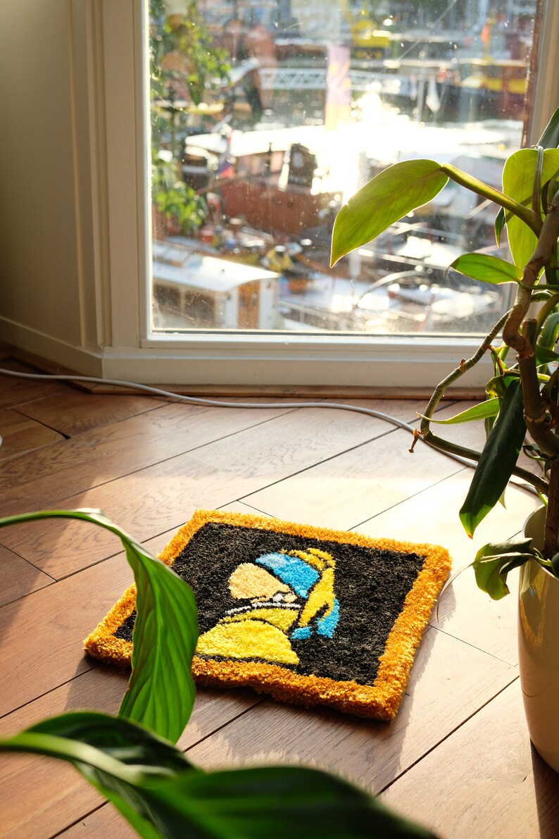The Girl with the Pearl Earring Wall Art Handtufted Rug