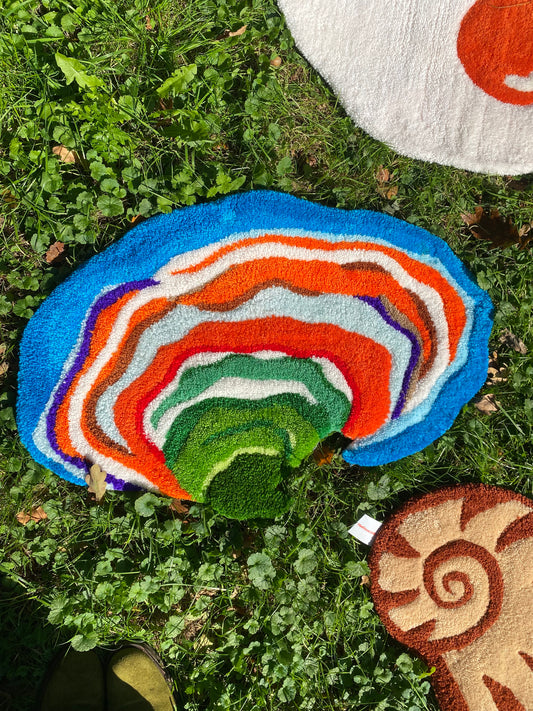 Turkey Tail Mushroom Wall Rug 🍄