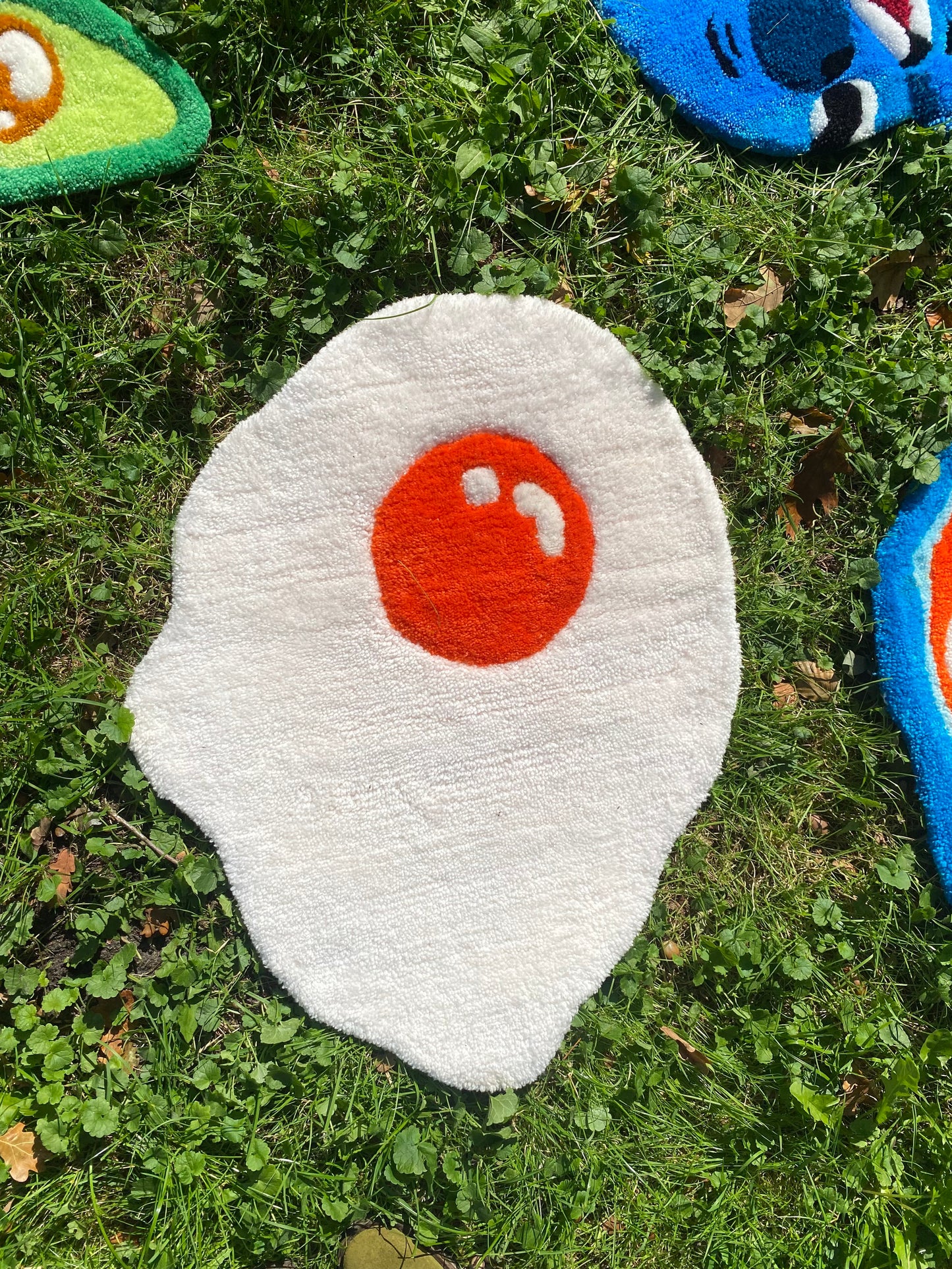 Sunny Side Up Egg Handmade Rug