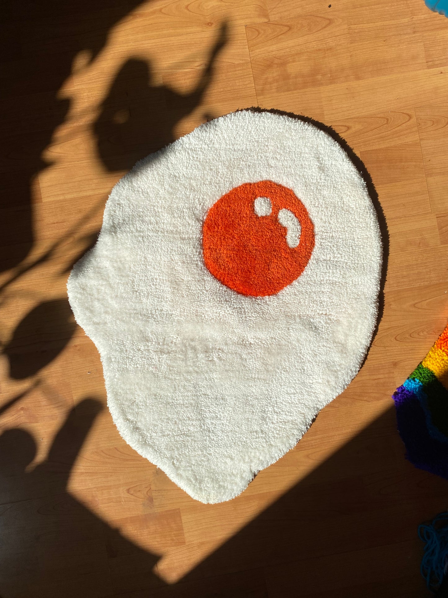 Sunny Side Up Egg Handmade Rug