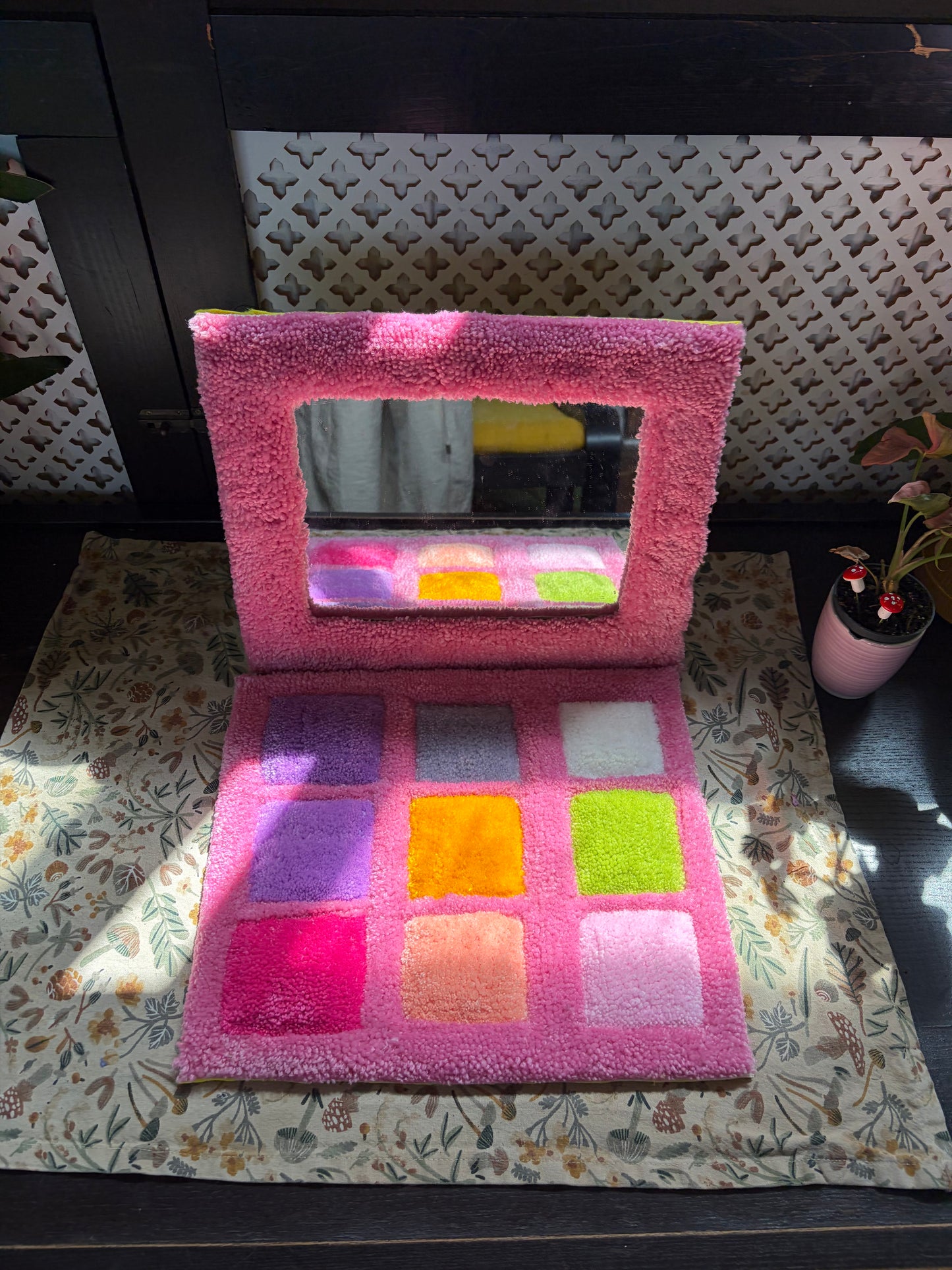 Make up Palette Handmade Pink Mirror