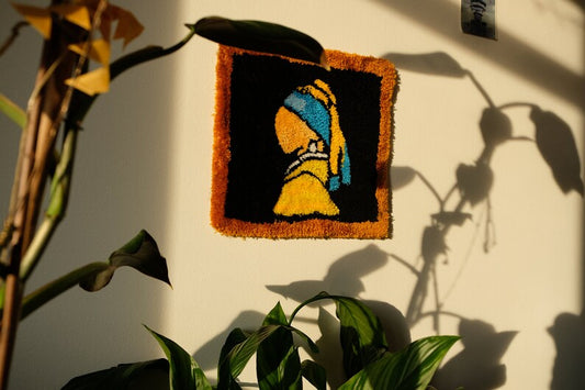 The Girl with the Pearl Earring Wall Art Handtufted Rug